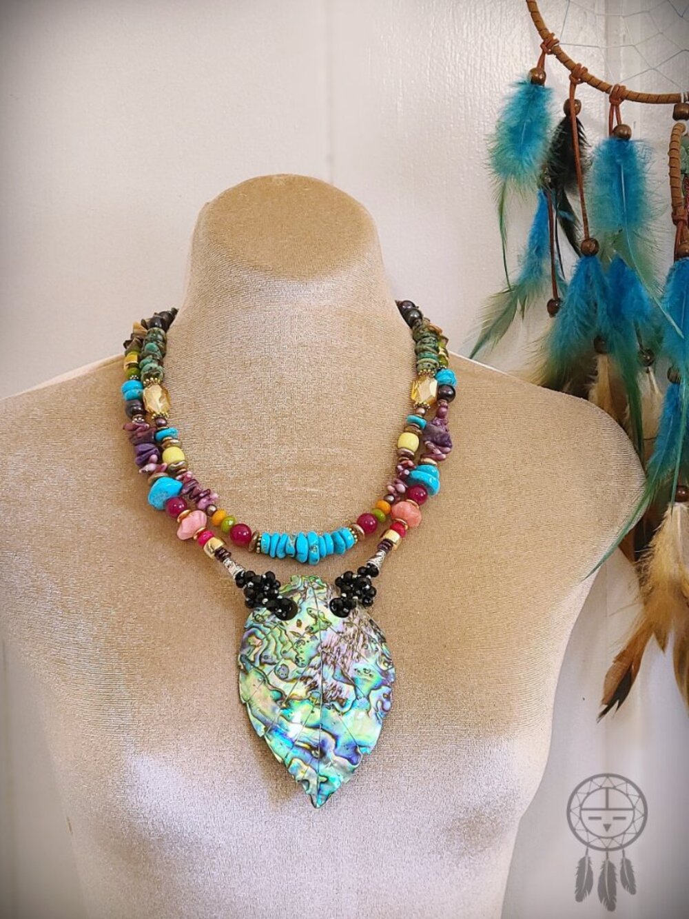 "ABALONE ADVENTURE" Artisan Crafted Statement Necklace